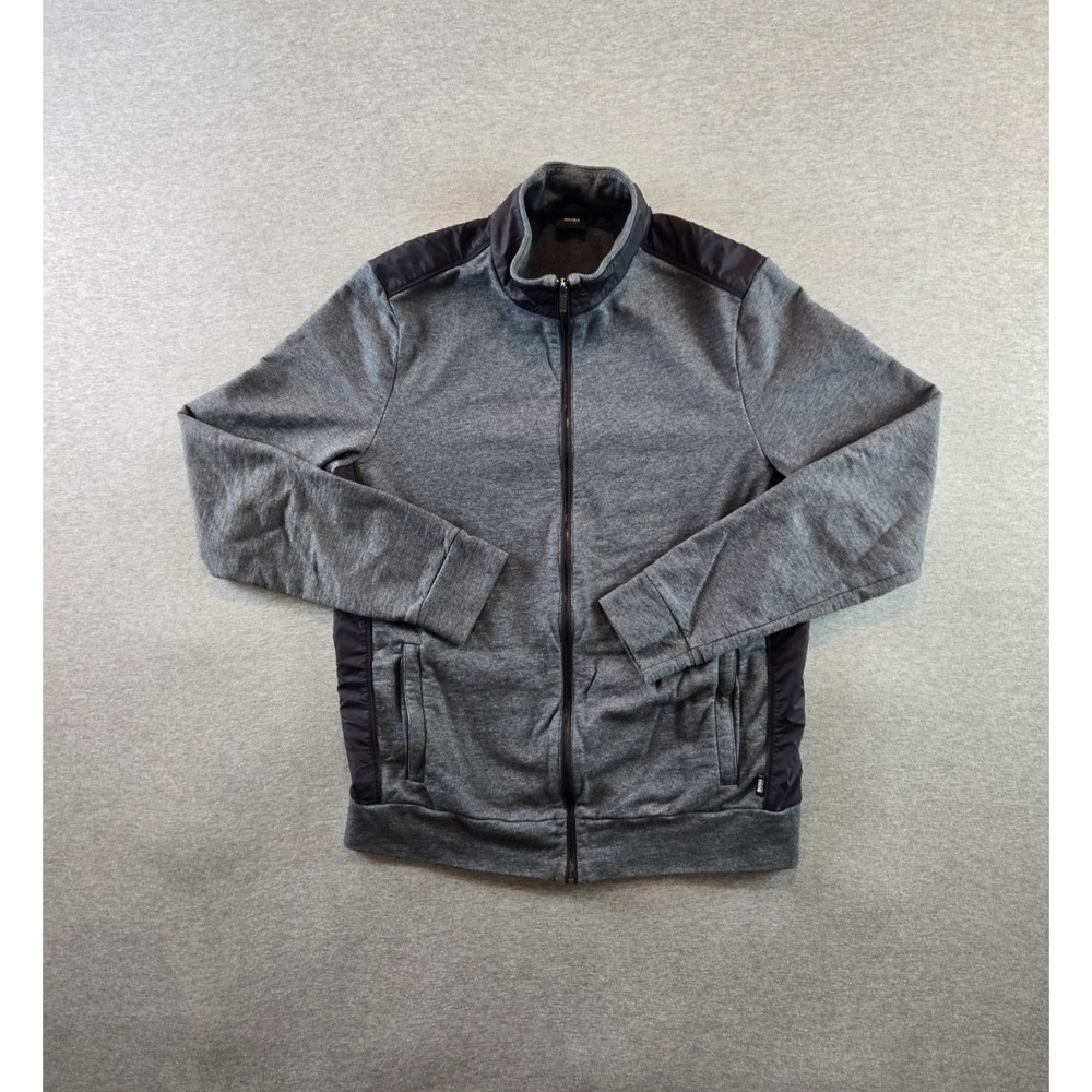 Boss Hugo Boss Jacket Mens L Gray Summers 50‎ French Terry Full Zip Athleisure